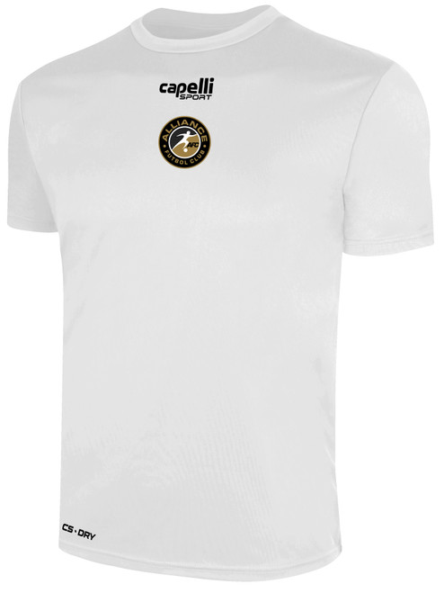 ALLIANCE FC BASICS CREW NECK POLY TEE WHITE