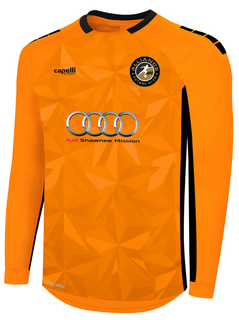 ALLIANCE FC PITCH STAR LONG SLEEVE GOALKEEPER JERSEY WITHOUT PADDING NEON ORANGE BLACK