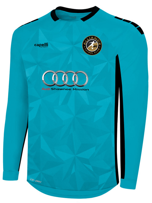 ALLIANCE FC PITCH STAR LONG SLEEVE GOALKEEPER JERSEY WITHOUT PADDING TURQUOISE BLACK