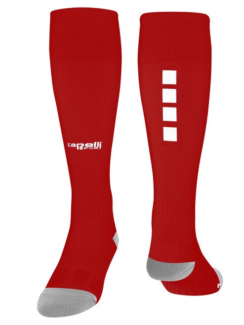 TSS ROVERS 4 CUBE SOCCER SOCK RED WHITE -KIT