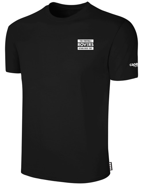 TSS ROVERS BASICS COTTON TEE CREST ON WEARERS LEFT CHEST BLACK WHITE