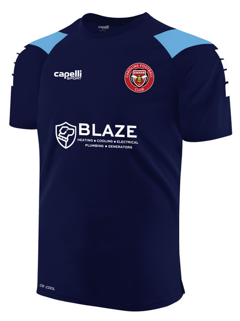 CAROLINA FC SWARM EMPIRE SHORT SLEEVE TRAINING TOP NAVY SKY BLUE -KIT