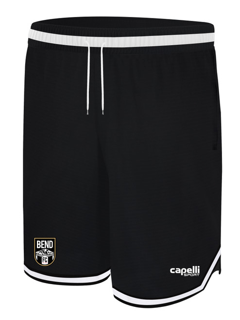 BEND FC  HOOP SHORTS BLACK WHITE