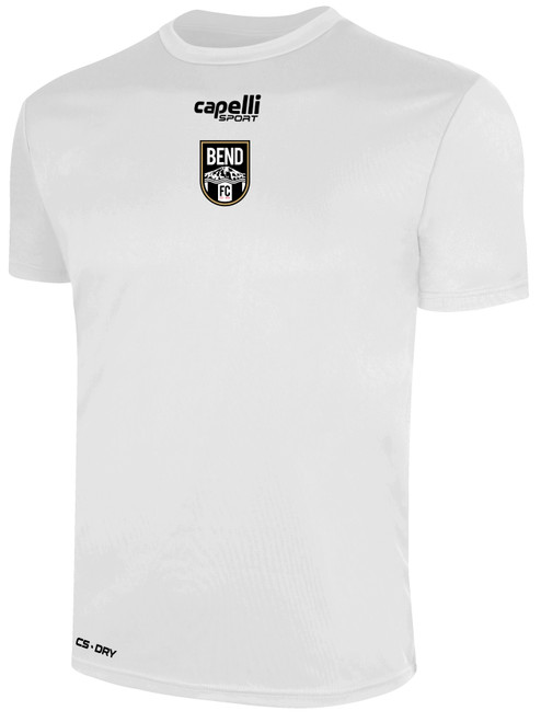 BEND FC  BASICS CREW NECK POLY TEE WHITE