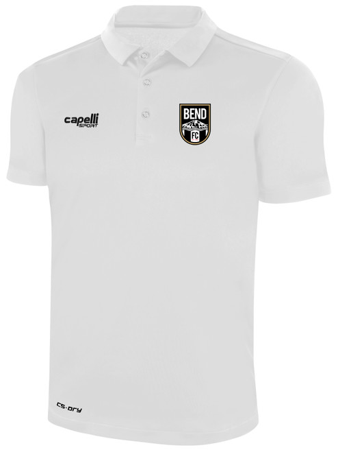 BEND FC  CLASSIC POLY POLO WHITE BLACK