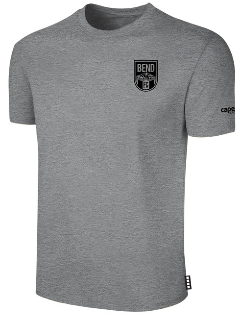 BEND FC  BASICS COTTON TEE CREST ON WEARERS LEFT CHEST LIGHT HEATHER GREY BLACK