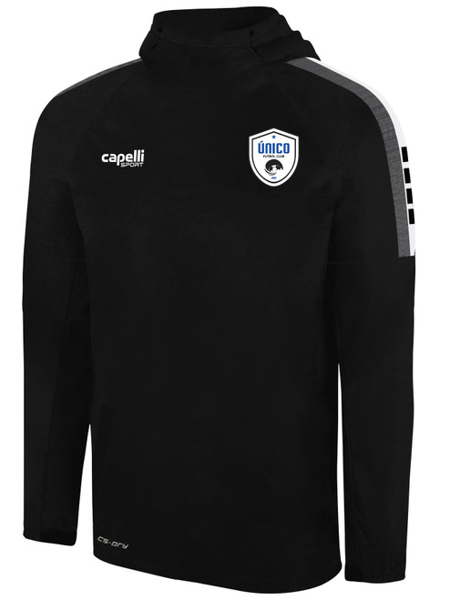 UNICO FC MADISON WARM TRAINING TOP BLACK WHITE
