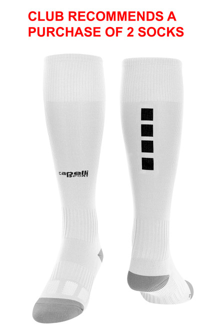FK ENVISION 4 CUBE SOCCER SOCK WHITE BLACK -KIT