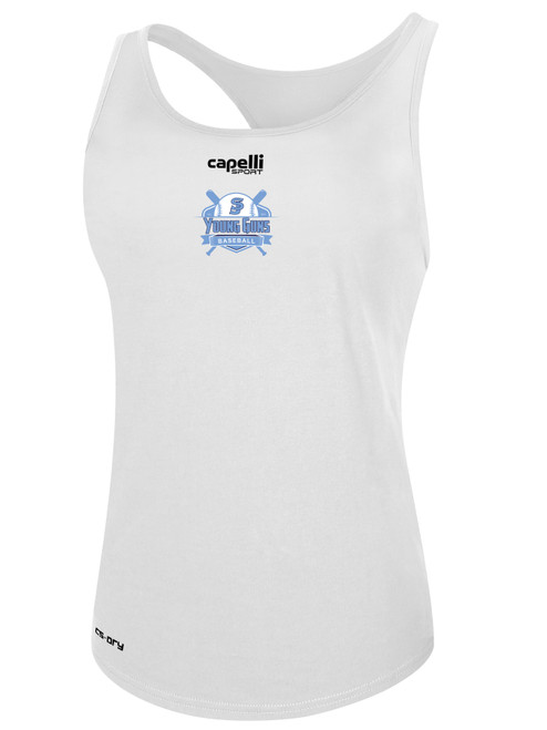 SOUTH JERSEY YOUNG GUNS BASICS RACER BACK TANK WHITE
