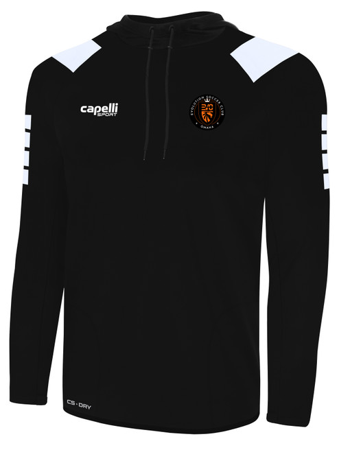 EVOLUTION SC EMPIRE WARM HOODED TRAINING JACKET BLACK WHITE