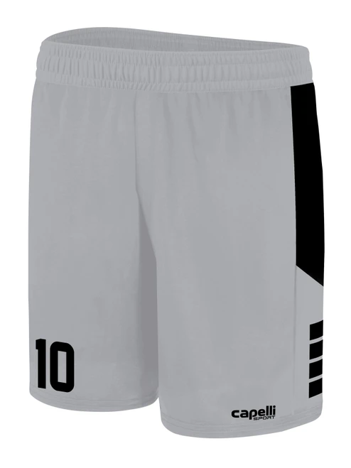 POTOMAC SOCCER MIDTOWN SHORTS LIGHT GREY BLACK