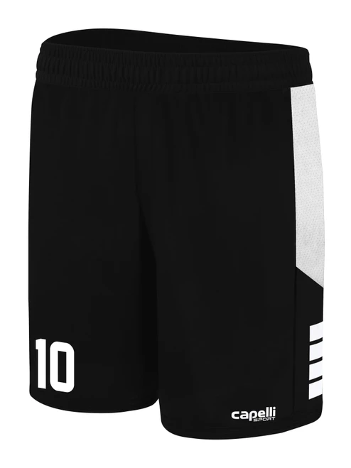 POTOMAC SOCCER MIDTOWN SHORTS BLACK WHITE -KIT