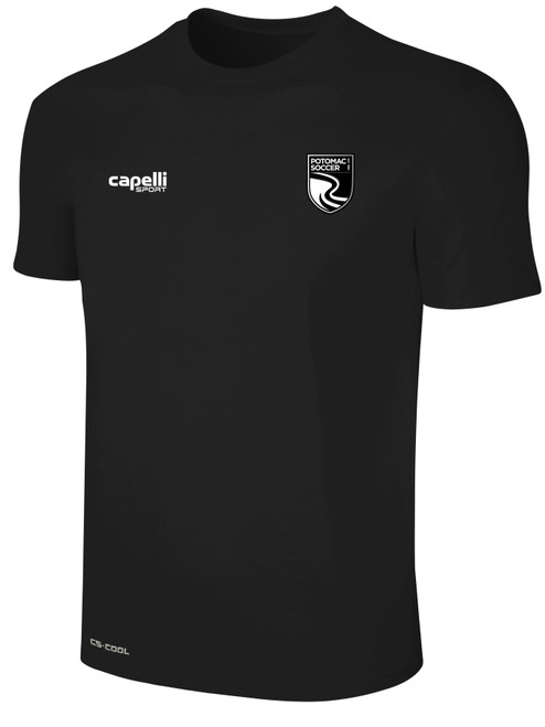 POTOMAC SOCCER BASICS II TRAINING JERSEY BLACK WHITE