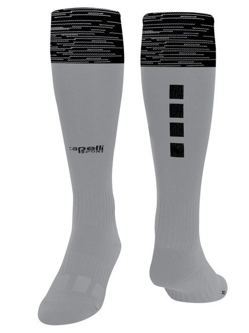 POTOMAC SOCCER CS MARLED MATCH SOCKS LIGHT GREY BLACK -KIT