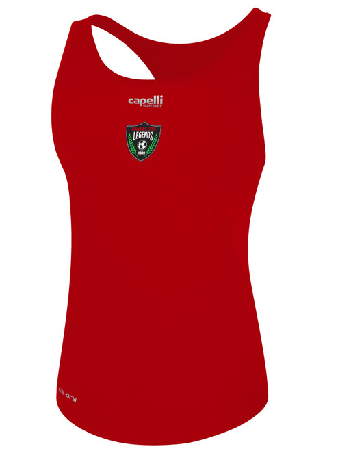 KC LEGENDS BASICS RACER BACK TANK CREST CENTER CHEST RED
