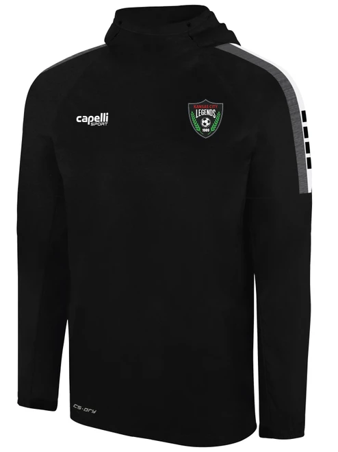 KC LEGENDS MADISON WARM TRAINING TOP BLACK WHITE