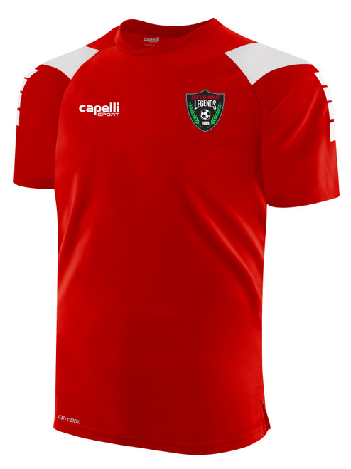 LEE SUMMIT LEGENDS SC EMPIRE SHORT SLEEVE TRAINING TOP RED WHITE  -KIT