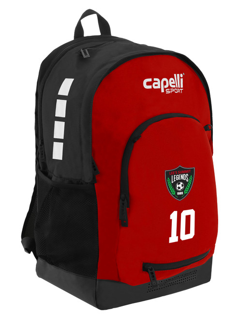 LEE SUMMIT LEGENDS SC CS II BACKPACK RED BLACK WHITE