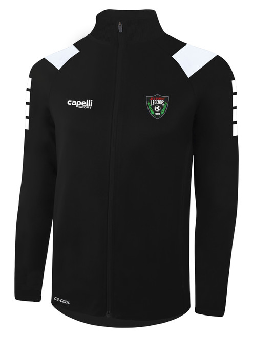 LEE SUMMIT LEGENDS SC EMPIRE TRAINING JACKET BLACK WHITE