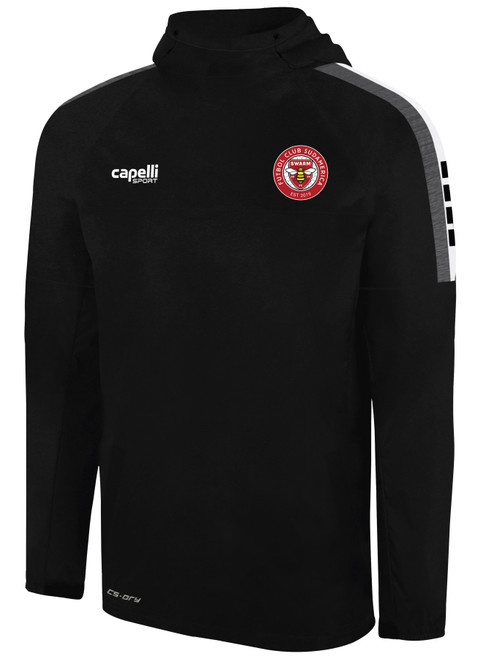 SUDAMERICA SWARM FC MADISON WARM TRAINING TOP BLACK WHITE