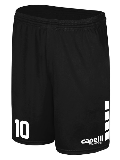 ST. LOUIS LEGENDS SC TEAM MATCH SHORTS WITH 4 CUBES BLACK WHITE  -KIT