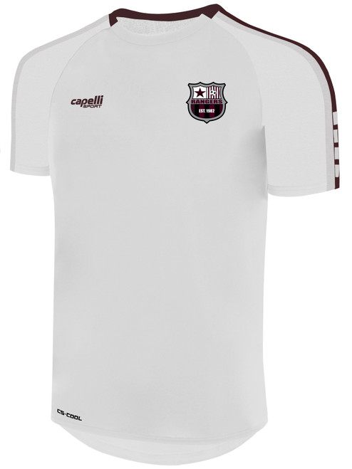 PUEBLO RANGERS MADISON SHORT SLEEVE TRAINING TOP WHITE BLACK -KIT