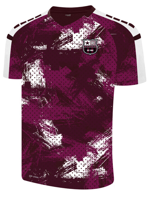 PUEBLO RANGERS PITCH II CAMO STROKES JERSEY MAROON WHITE -KIT
