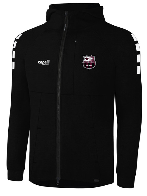 PUEBLO RANGERS TECH II ZIP UP HOODIE BLACK WHITE