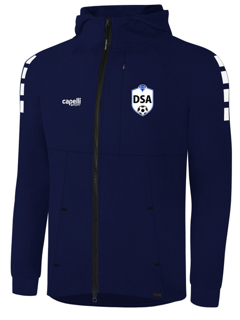 DIAMONDS SA TECH II ZIP UP HOODIE NAVY WHITE