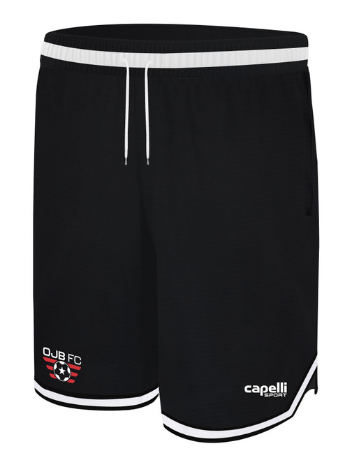 OJB FC  HOOP SHORTS BLACK WHITE