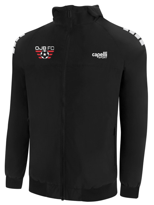 OJB FC  CLASSIC WINDBREAKER JACKET BLACK WHITE