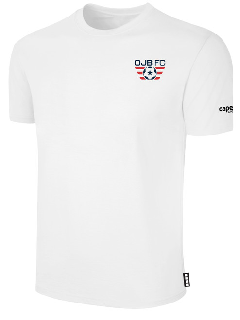 OJB FC  BASICS COTTON T-SHIRT CREST ON WEARERS LEFT CHEST WHITE BLACK
