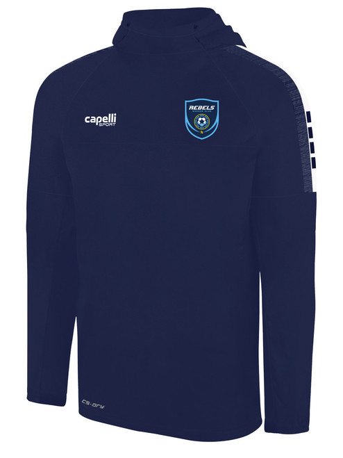 REBELS SC CENTRAL SAN DIEGO  MADISON WARM TRAINING TOP NAVY WHITE