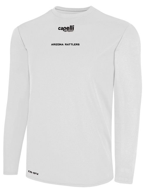 ARIZONA RATTLERS IFL BASICS CREW NECK LONG SLEEVE POLY TEE WHITE