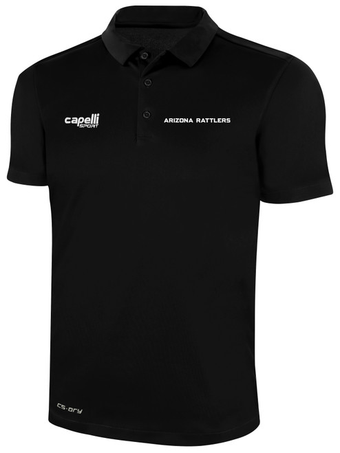 ARIZONA RATTLERS IFL CLASSIC POLY POLO BLACK WHITE