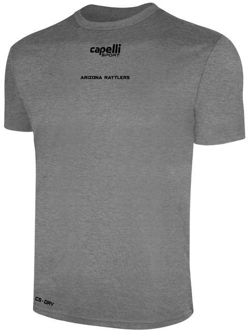 ARIZONA RATTLERS IFL BASICS CREW NECK POLY TEE LIGHT HEATHER GREY
