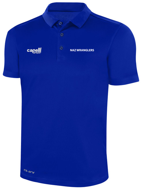 NORTHERN AZ WRANGLERS IFL CLASSIC POLY POLO ROYAL BLUE WHITE