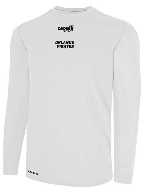 ORLANDO PIRATES IFL BASICS CREW NECK LONG SLEEVE POLY TEE WHITE