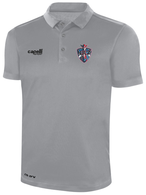 NORTHERN AZ WRANGLERS IFL CLASSIC POLY POLO LIGHT HEATHER GREY