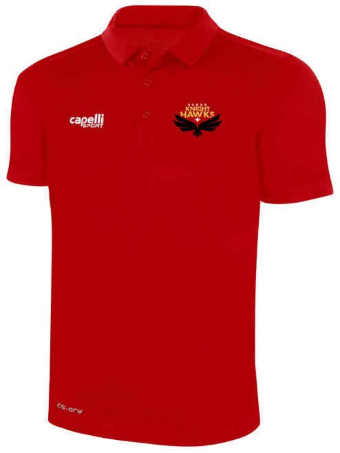 VEGAS KNIGHT HAWKS IFL CLASSIC POLY POLO RED WHITE