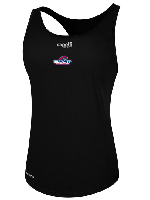QUAD CITY STEAMWHEELERS IFL RACER BACK TANK BLACK