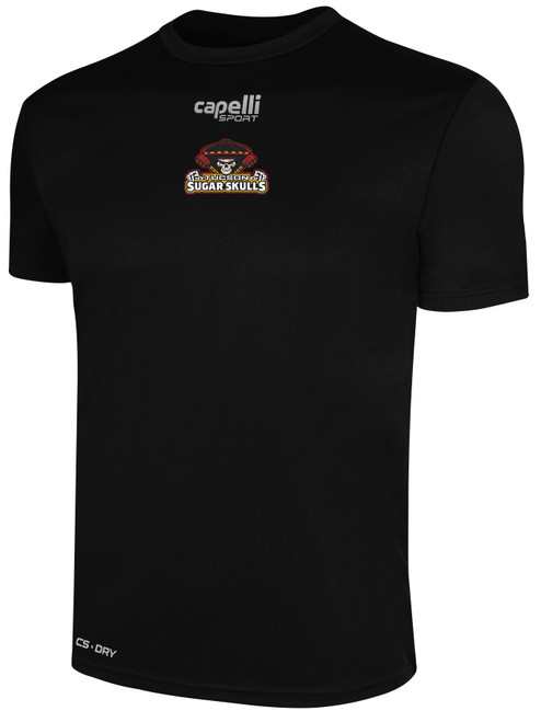 TUCSON SUGAR SKULLS IFL BASICS CREW NECK POLY TEE BLACK