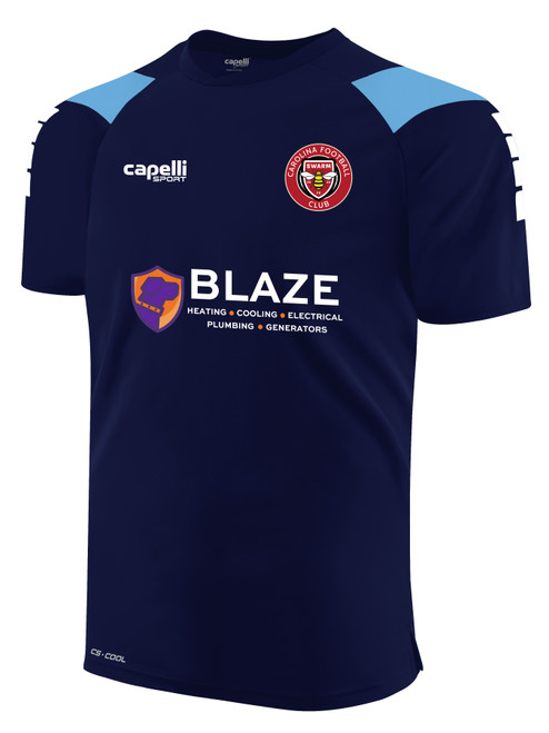CAROLINA FC SWARM EMPIRE SHORT SLEEVE TRAINING TOP NAVY SKY BLUE -KIT