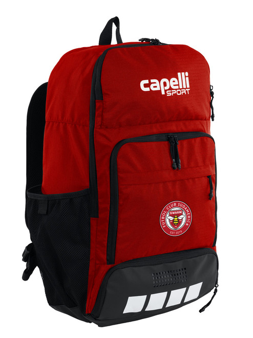 SUDAMERICA  SWARM FC PITCH I TEAM BACKPACK RED BLACK WHITE