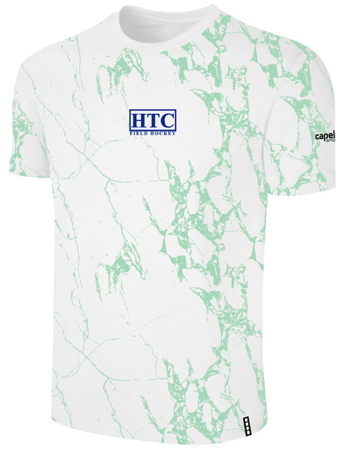 LIFESTYLE MARBLE TEE WITH SLEEVE LOGO WHITE MINT