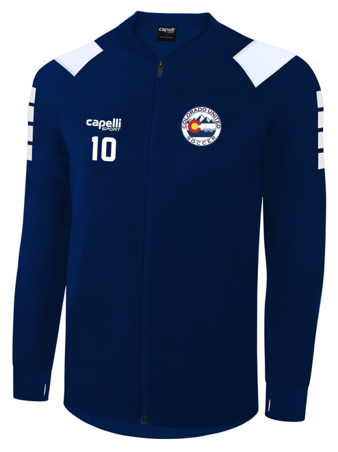 COLORADO UNITED EMPIRE THERMA FLEECE WOVEN FRONT JACKET NAVY WHITE -KIT
