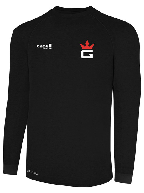 UTAH GLORY BASICS II LONG SLEEVE TRAINING JERSEY BLACK WHITE