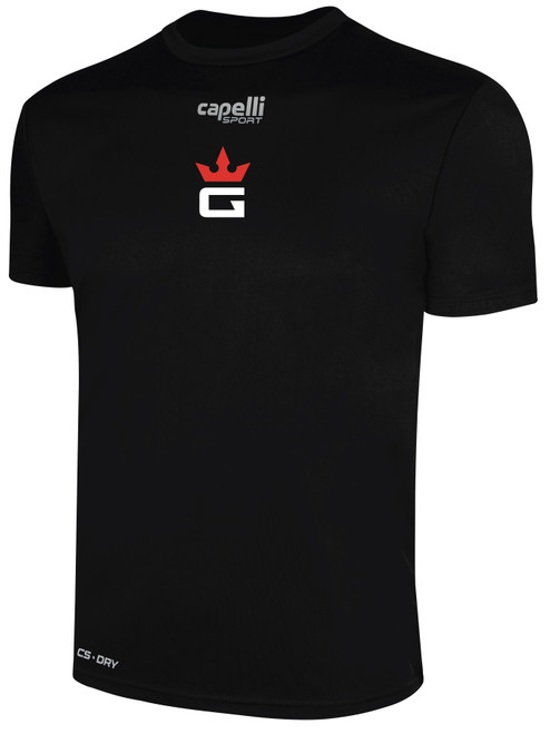 UTAH GLORY BASICS CREW NECK POLY TEE BLACK