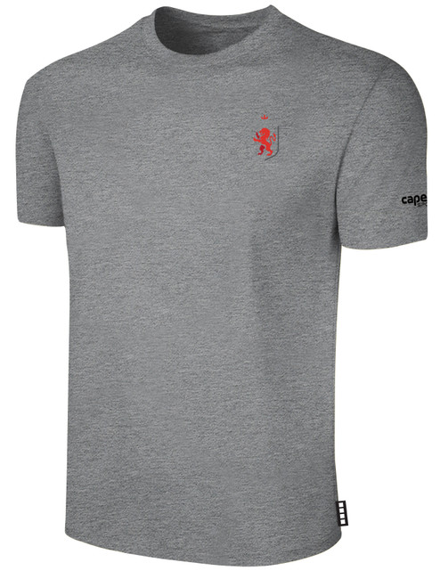 UTAH GLORY BASICS COTTON TEE CREST ON WEARER'S LEFT CHEST LIGHT HEATHER GREY BLACK 