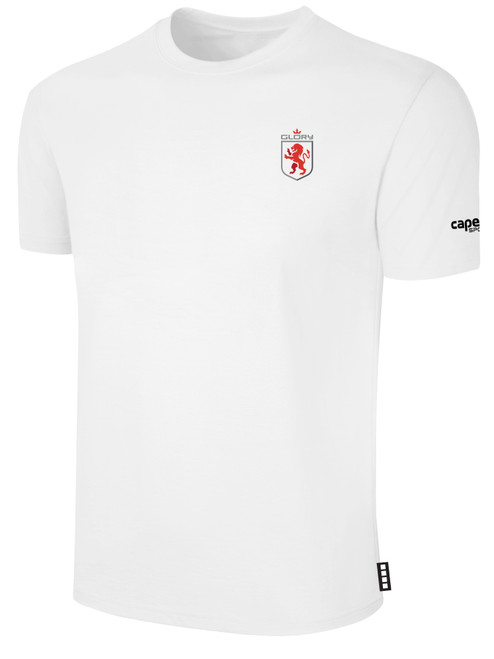 UTAH GLORY BASICS COTTON TEE CREST ON WEARER'S LEFT CHEST WHITE BLACK 
